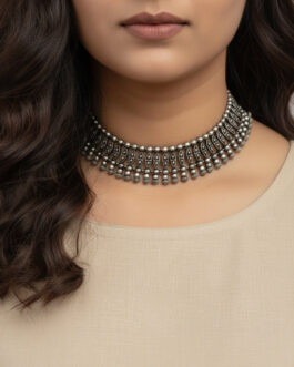 Women Oxidised Silver Plated Handmade Necklace