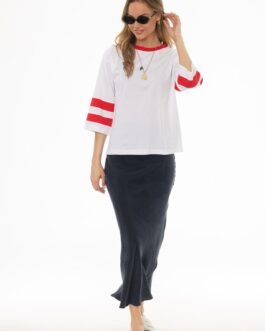 Navy Slip Skirt