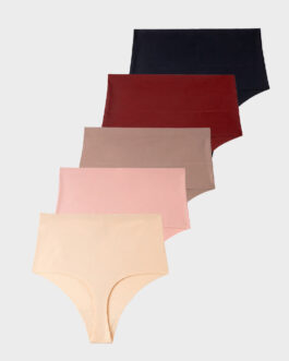 No-Show Seamless High-Waist Thong(5 Pack)