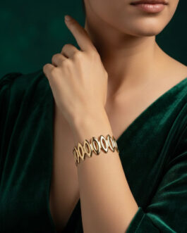 Women Premium Gold Plated Slip On Bracelet