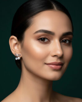 Women Silver Plated Mini Bow Studs