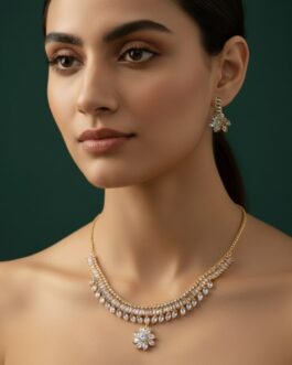 Women American Stones Necklace Jewellery Set