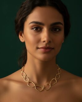 Women Trendy Statement Hoop Design Necklace