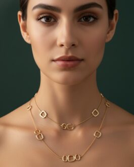 Women Beautiful Korean Style Double Layered Necklace