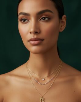 Women Classic Beads & Stone Layered Chain