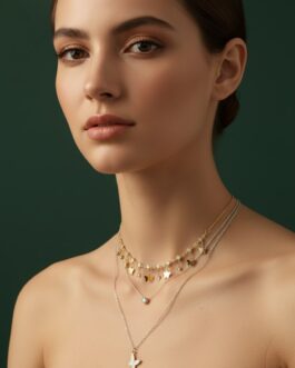 Women Fancy Star & Beaded Multi Layered Chain Necklace