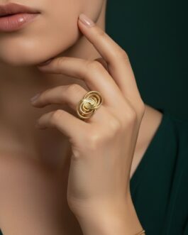 Women Anti-Tarnish Adjustable Statement Ring