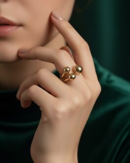 Women Adjustable Fancy Golden Ring