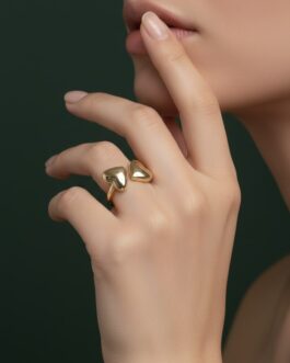 Women Unique Heart Shaped Finger Ring