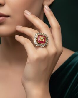 Women Unique Traditional Swastik Design Ring