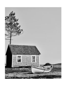 Black and White Oceanside Cabin Photograph By Little Wish
