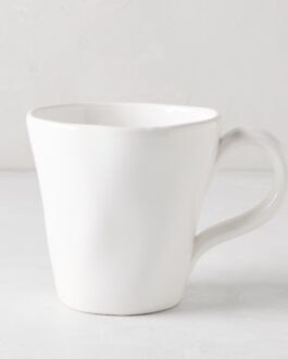 Organic White Ceramic Mug