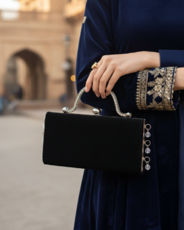 Black Formal Clutch For Ladies
