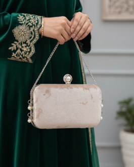 Silver Formal Clutch For Ladies