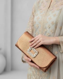 Copper Formal Clutch For Women