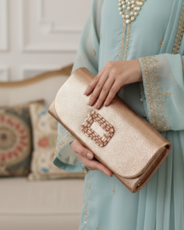 Champagne Formal Clutch For Women