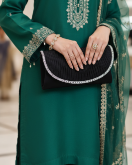 Black Formal Clutch For Ladies