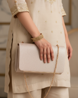 Golden Fancy Clutch For Women