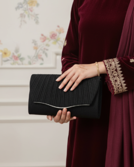 Black Fancy Clutch For Women