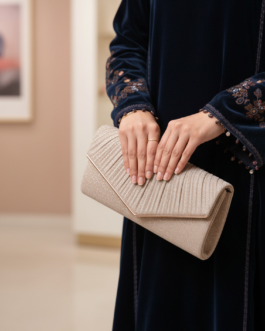 Champagne Fancy Clutch For Women