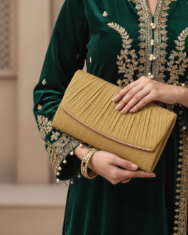 Golden Fancy Clutch For Women