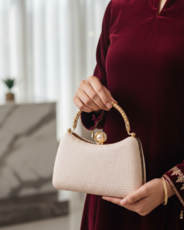 Beige Formal Clutch For Women