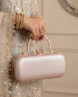 Champagne Fancy Clutch For Women