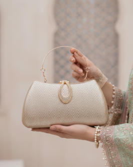 Golden Fancy Clutch For Women