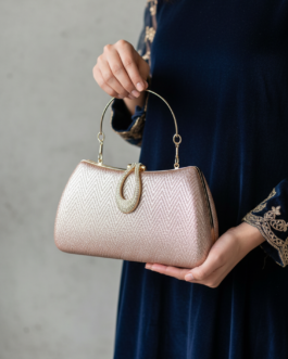 Champagne Fancy Clutch For Ladies