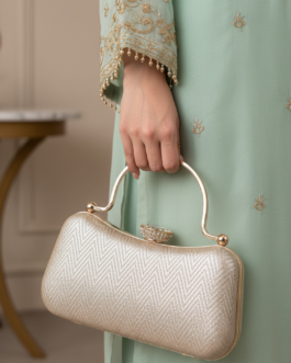 Golden Fancy Clutch For Women