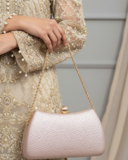 Champagne Fancy Clutch For Women