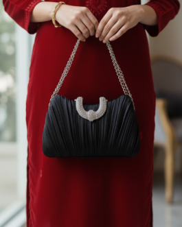 Black Formal Clutch For Ladies