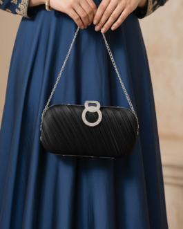 Black Formal Clutch For Ladies