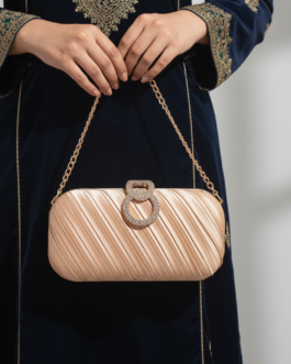 Golden Formal Clutch For Ladies