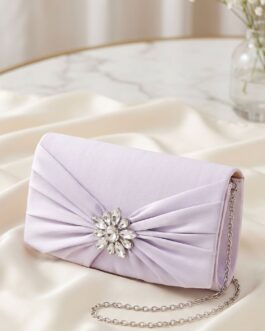 Silver Formal Clutch For Women