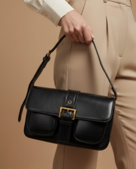 Black Formal Shoulder Bag For Women