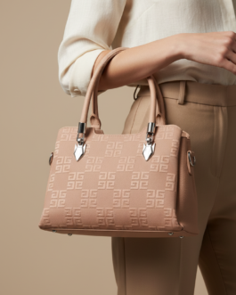 Beige Formal Hand Bag For Ladies