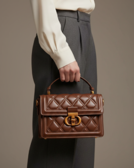 Coffee Formal Shoulder Bag For Women