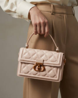 Beige Formal Shoulder Bag For Women