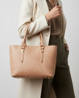 Beige Formal Shoulder Bag For Ladies