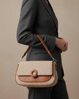Brown Formal Shoulder Bag For Ladies