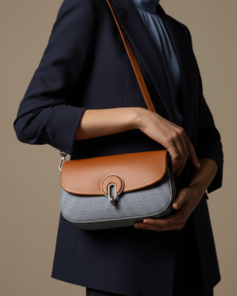 Sky Blue Formal Shoulder Bag For Ladies