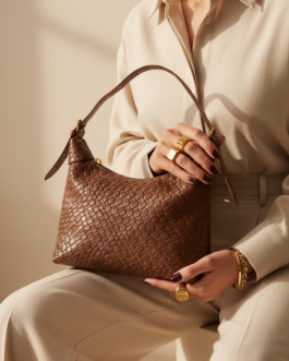 Brown Formal Shoulder Bag For Women