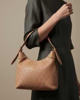 Beige Formal Shoulder Bag For Women