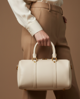 Cream Formal Hand Bag For Women