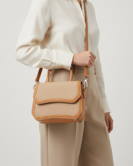 Beige Formal Shoulder Bag For Ladies