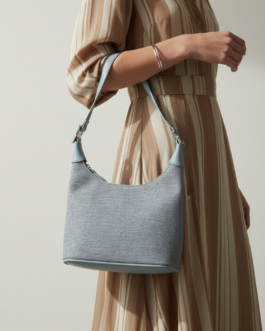 Grey Formal Shoulder Bag For Ladies