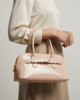 Cream Formal Hand Bag For Ladies
