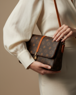 Coffee Formal Shoulder Bag For Ladies