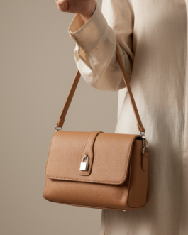 Beige Formal Shoulder Bag For Ladies